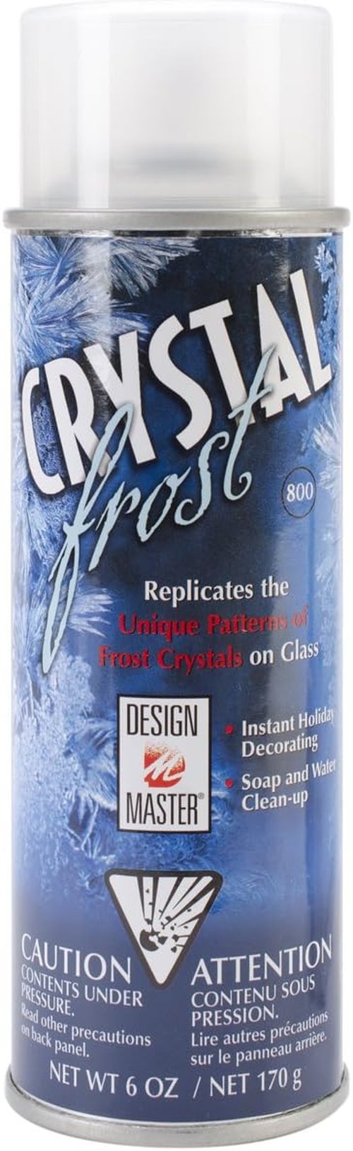 Design Master Crystal Frost Aerosol Spray - 6 Ounce Clear Finish for Stunning Decor