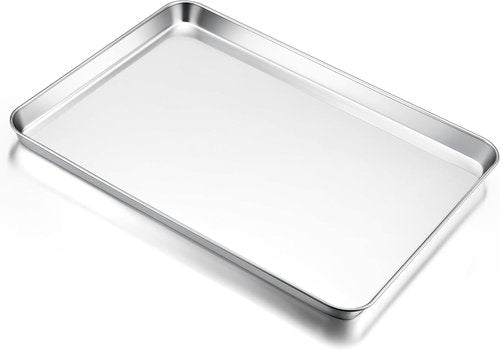 E-far Large Baking Sheet - 20”x14” Stainless Steel Cookie Sheet Pan | Non-Toxic, Rust-Free & Dishwasher Safe