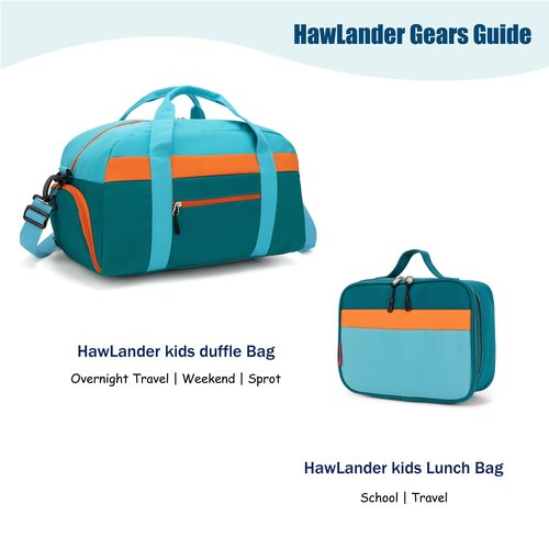 HawLander Little Kids Backpack for Boys or Girls, Toddler School Bag Fits 3 to 6 years old, D Green Blue, 15 Inch