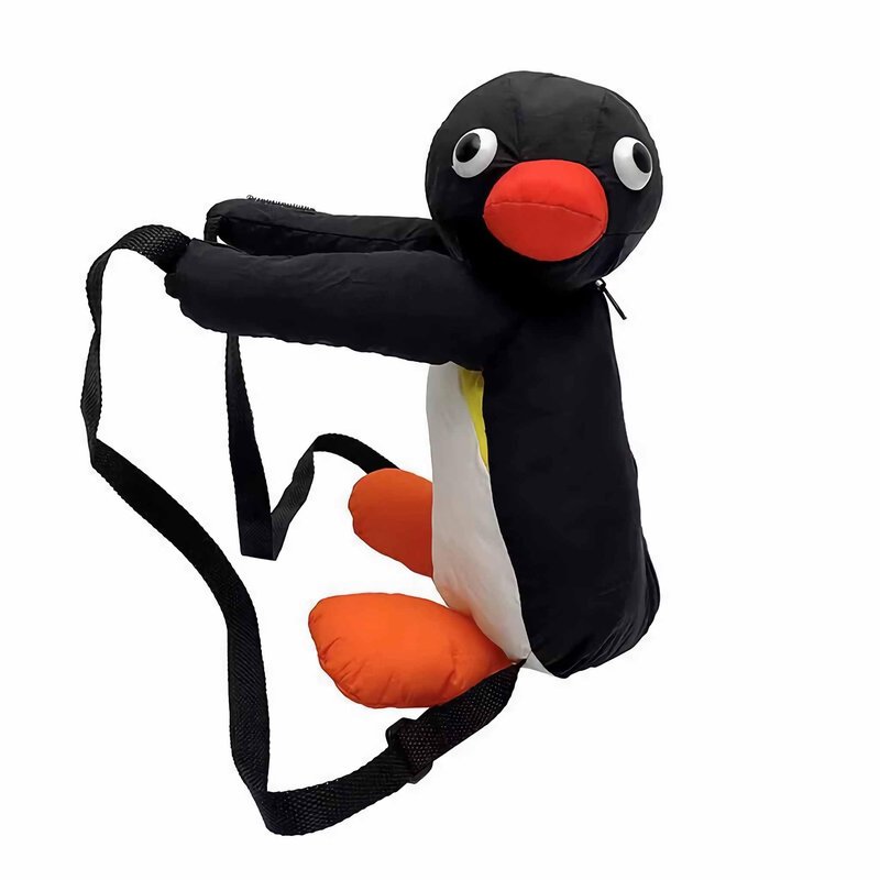 sunaeset plush penguin backpack for girls, kawaii mini stuffed animal backpack purse, novelty funny fuzzy backpacks adult, penguin gifts cute stuff