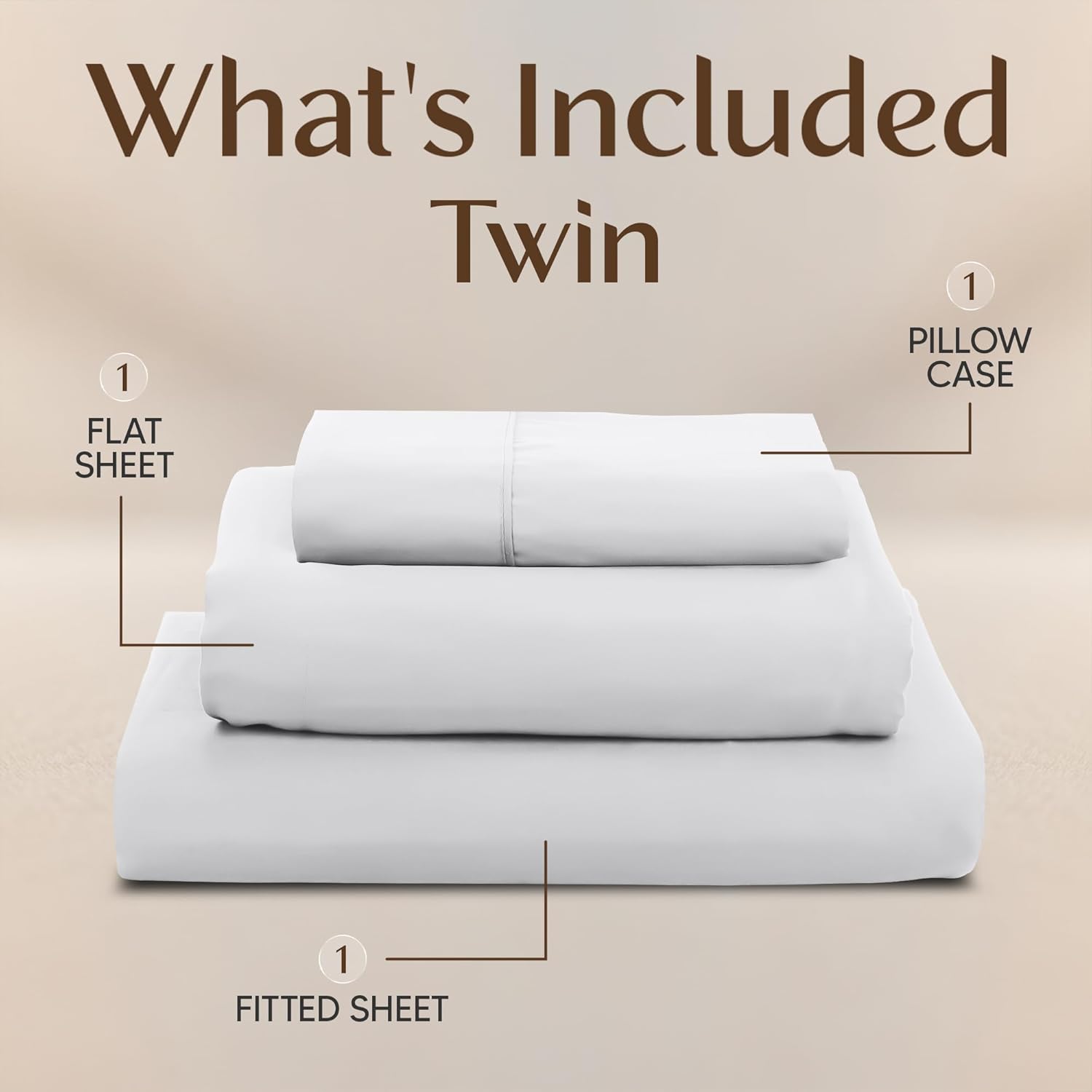 Utopia Bedding Twin Sheet Set - Soft & Breathable 3-Piece Microfiber Bed Sheets | Oeko-Tex Certified (White)