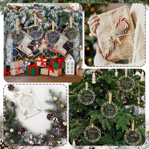 30 Sets Christian Christmas Ornaments Bulk Bible Verse Blessing Decorations