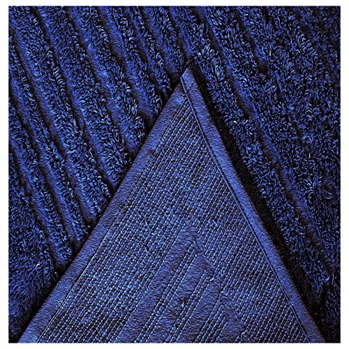 Chenille King Size Bedspread 100% Cotton Tufted Medallion Navy