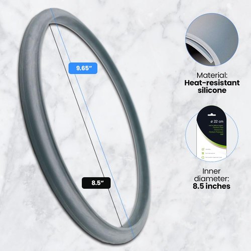 Anakel Home Pot Gasket Compatible with WMF Pressure Cooker Plus | Adaptable Replacement Silicone Sealing Ring, Silicone, Ø22 cm / Ø8.66in inner Diameter
