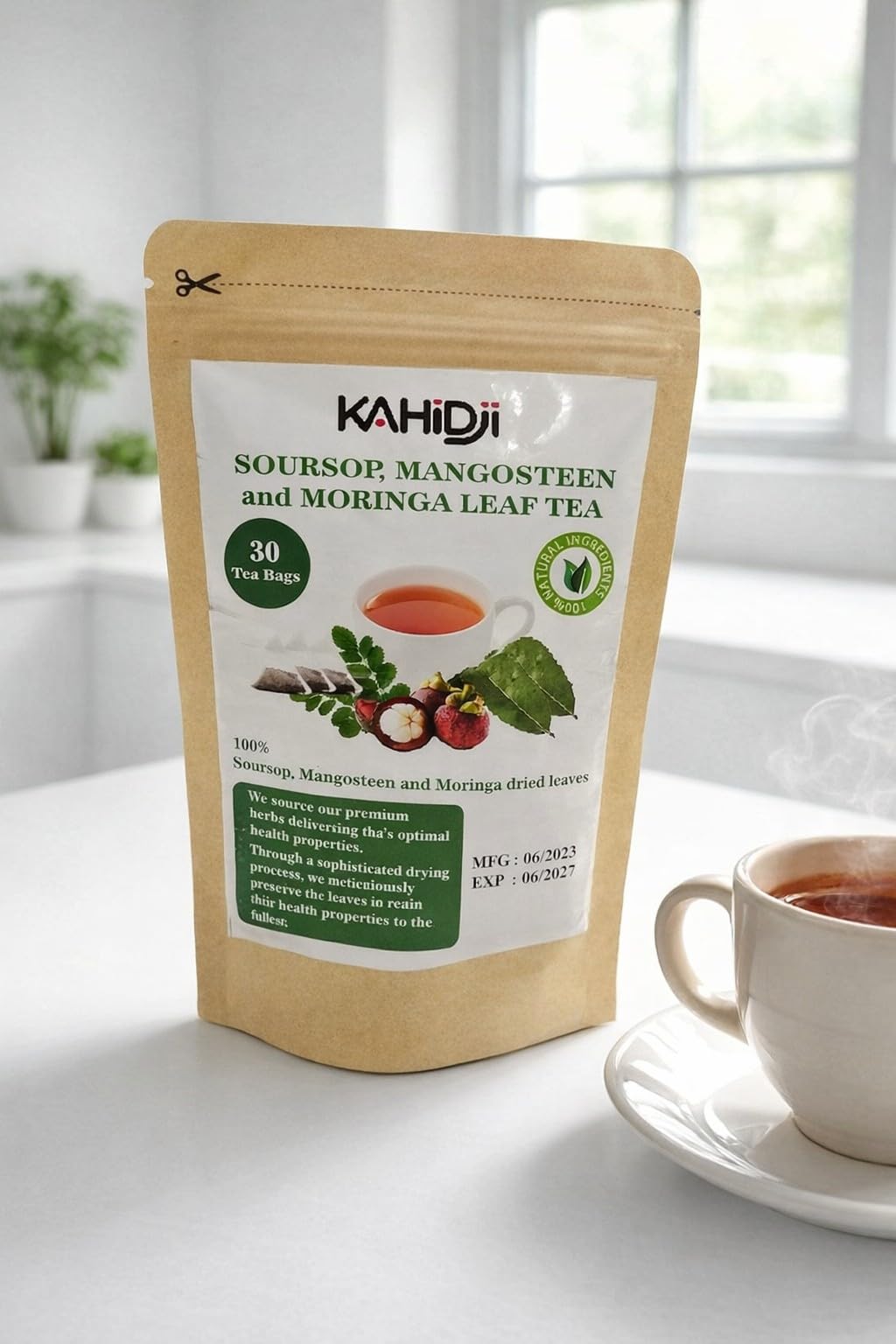 SOURSOP, MORINGA & MANGOSTEEN Peel Tea – 30 Premium Tea Bags