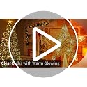 Gold Christmas Tree Topper - 9 Inch Pre-Lit Warm Star Treetop Decor