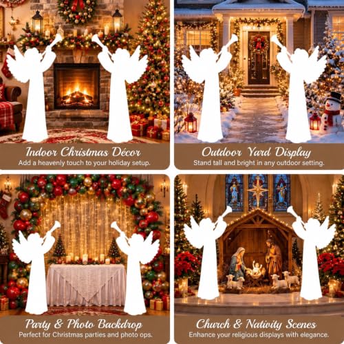 Capoda 2-Pack Life Size Christmas Angel Cardboard Cutouts - 5.3 Ft Nativity Decor