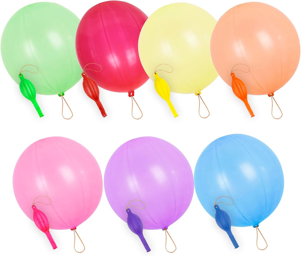 Rubfac Punch Balloons - 30Pcs Heavy-Duty Neon Party Favors for Kids | Exciting Outdoor Fun