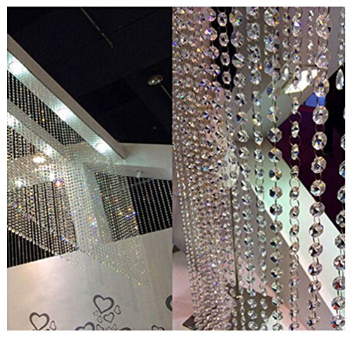Clear Acrylic Crystal Garland Strands - 99FT Hanging Chandelier Bead Chain