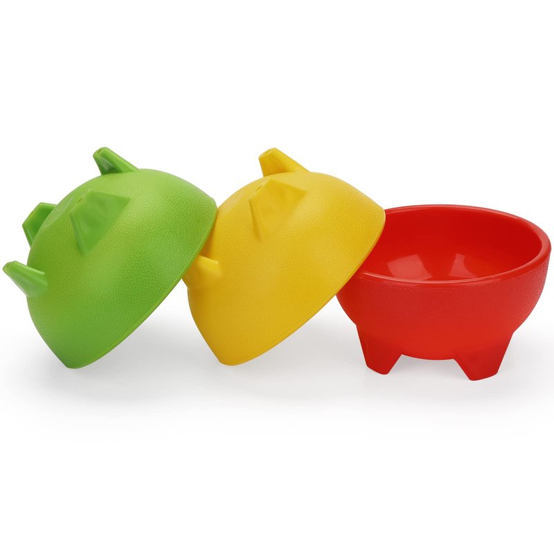 ZEAYEA 18 Pcs Salsa Bowls for Party, 4.5" Diameter Plastic Dipping Bowls, 12 oz Thick Mexican Salsa Bowl for Food Serving, Cute Guacamole Bowl for Condiments, Dipping Sauces, Taco, Snack, Multi Color