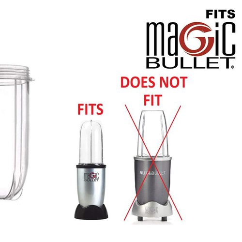 16oz Cups 6 Piece Set - 3 Replacement Cups WITH LIDS for Magic Bullet Blender LIDS INCLUDED