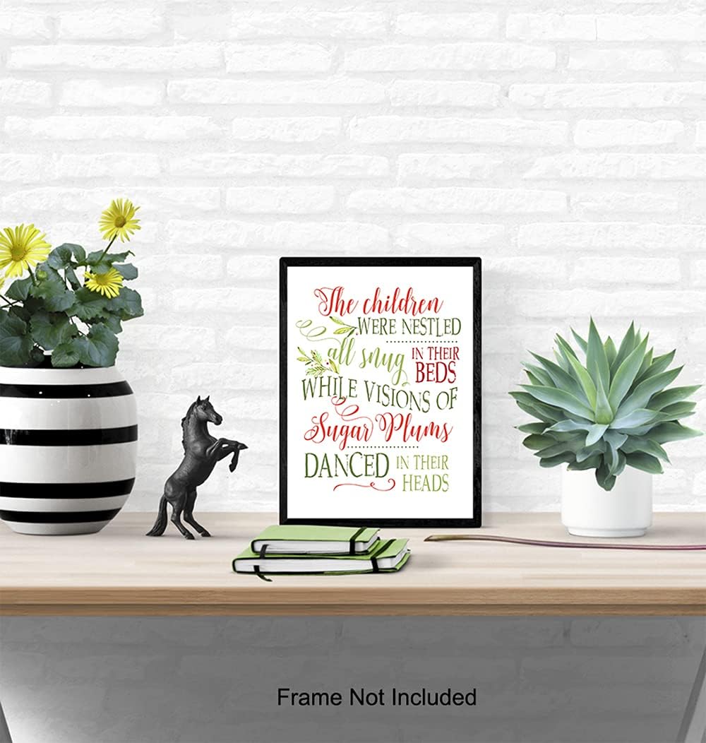 Santa Claus Christmas Decorations - Cute Holiday Wall Art for Festive Home Decor - Perfect Xmas Accent