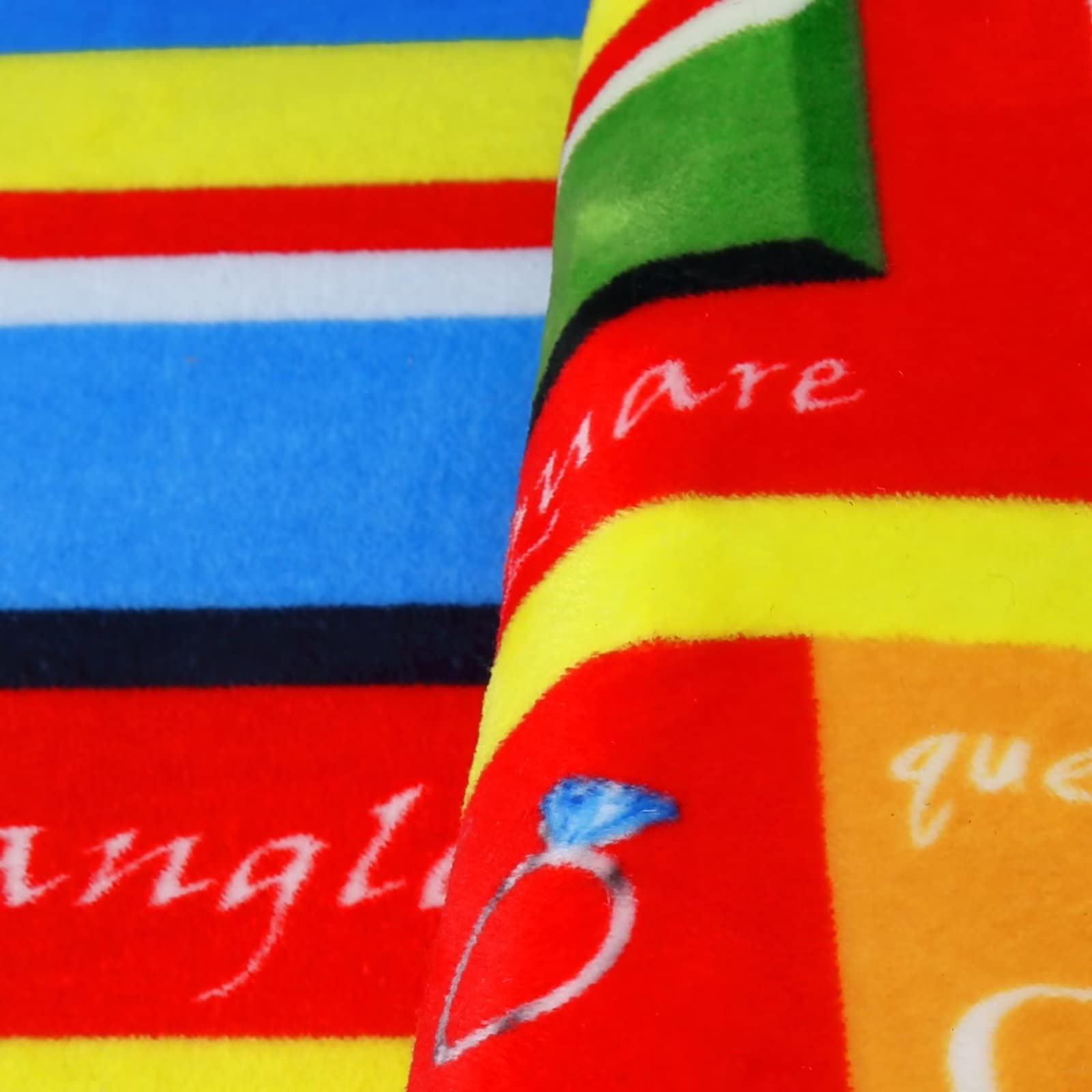 Zacoo Kids Educational Rug - Alphabet Numbers Shapes Playmat for Playroom, Bedroom, Nursery - Digital Graphics, 3 x 5 FT