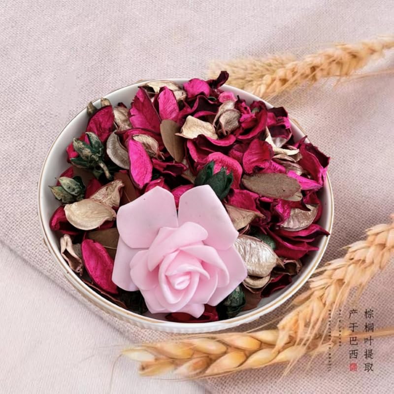 Natural Rose Potpourri Sachets - 10oz Fragrant Dried Flower Vase Filler