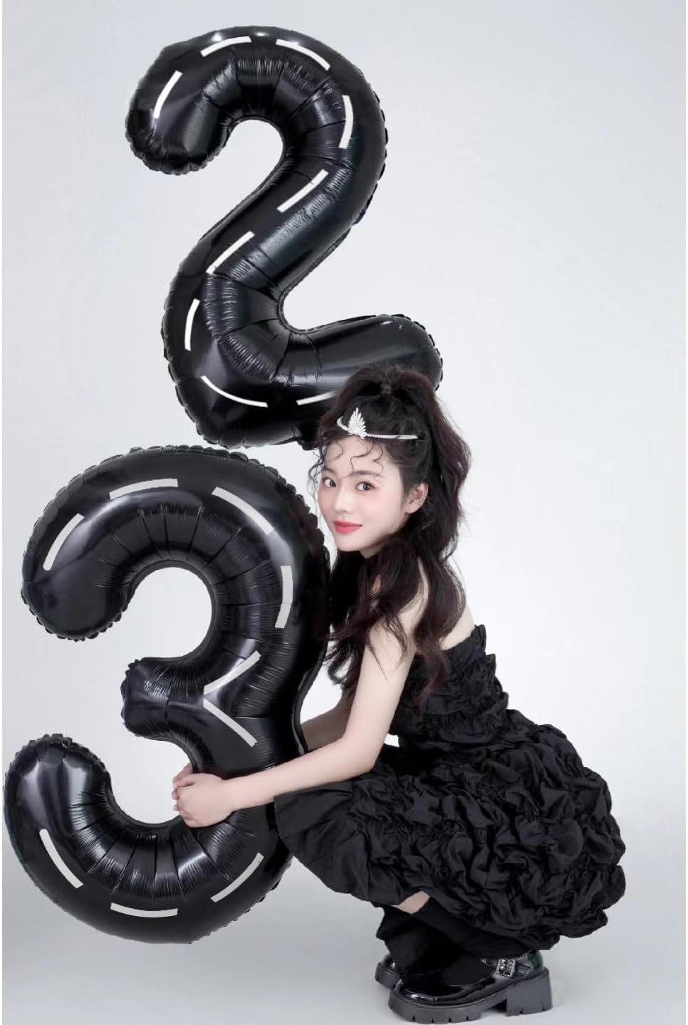 Numbers Balloon - 40 Inch Large Black Balloon for 3rd Birthday Decor | Perfect for Party Decorations