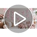 Pink Satin Bow Garland Banner (2 Pack) - Pre-Strung Coquette Room & Party Decor