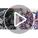 50ft Patriotic 4th of July Tinsel Garland - Red White & Blue Star Decor