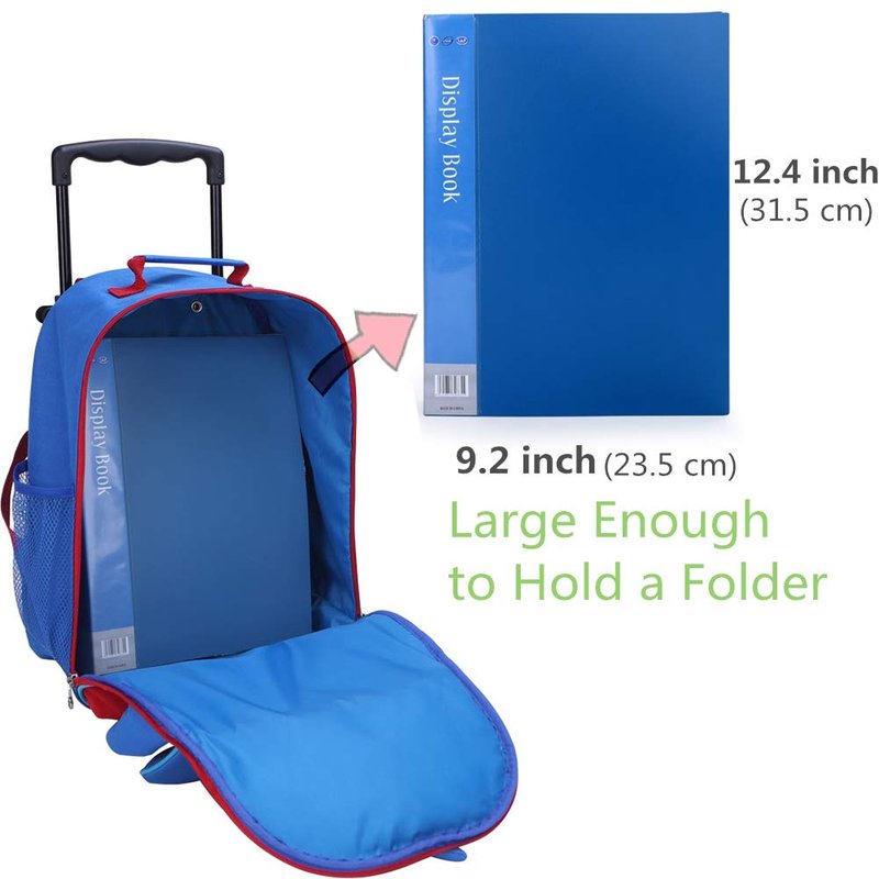 yodo Zoo 3-Way Kids Suitcase Luggage or Toddler Rolling Backpack with wheels, Medium Shark