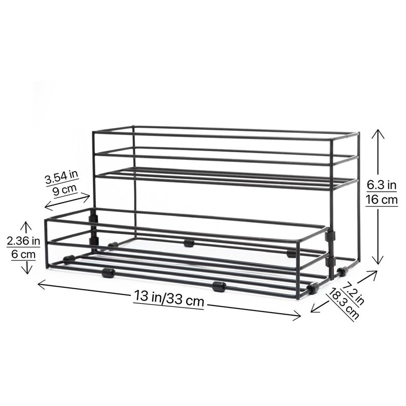 TelKeen 8 Bottles Coffee Syrup Rack Organizer, Coffee Syrup Stand Holder, 2 Tier Coffee Syrup Organizer for Coffee Bar Station, Wine Rack for Countertop, Bottle Display Shelf for Cocktail, Dressing