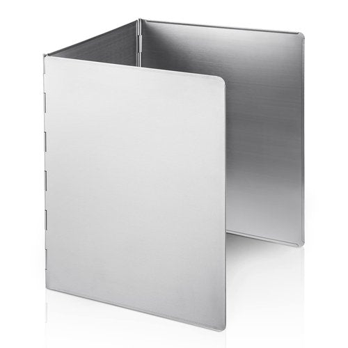 3 Sided Oil Splatter Guard, Upgrade Stainless Steel Anti Splatter Shield for Stove Top Cooktop, Yhuitek Foldable Grease Splatter Screen Oil Barrier, 11.7" x 14.7" (H)