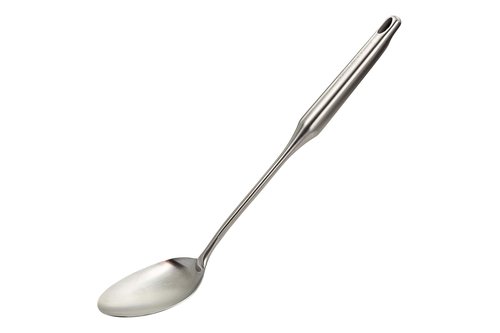 Millvado Stainless Steel Big Cooking Spoon, Kitchen Utensils and Gadgets, 15 Inch Large Spoon For for Cooking, Basting, Serving, Dishwasher Safe Metal Utensil, Durable, Solid Construction