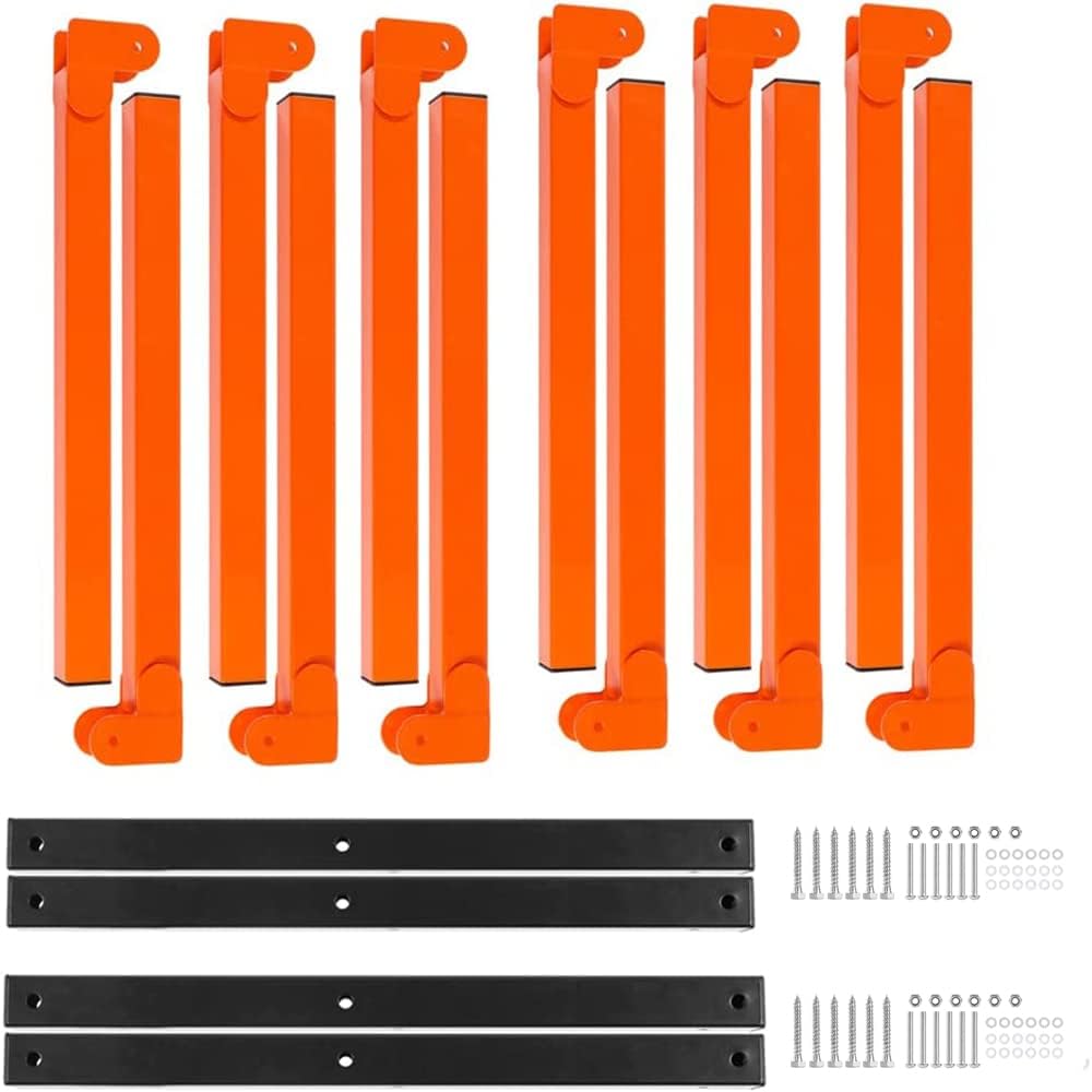 Ultrawall Wall Mount Wood Organizer - 3-Level Metal Rack for Indoor & Outdoor Use | 4 Pack