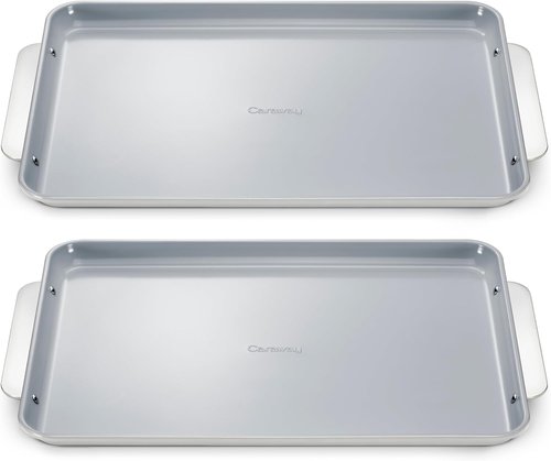 Caraway Non-Stick Ceramic Baking Sheet - Eco-Friendly, PTFE & PFOA Free - Large 18" x 13" - Gray