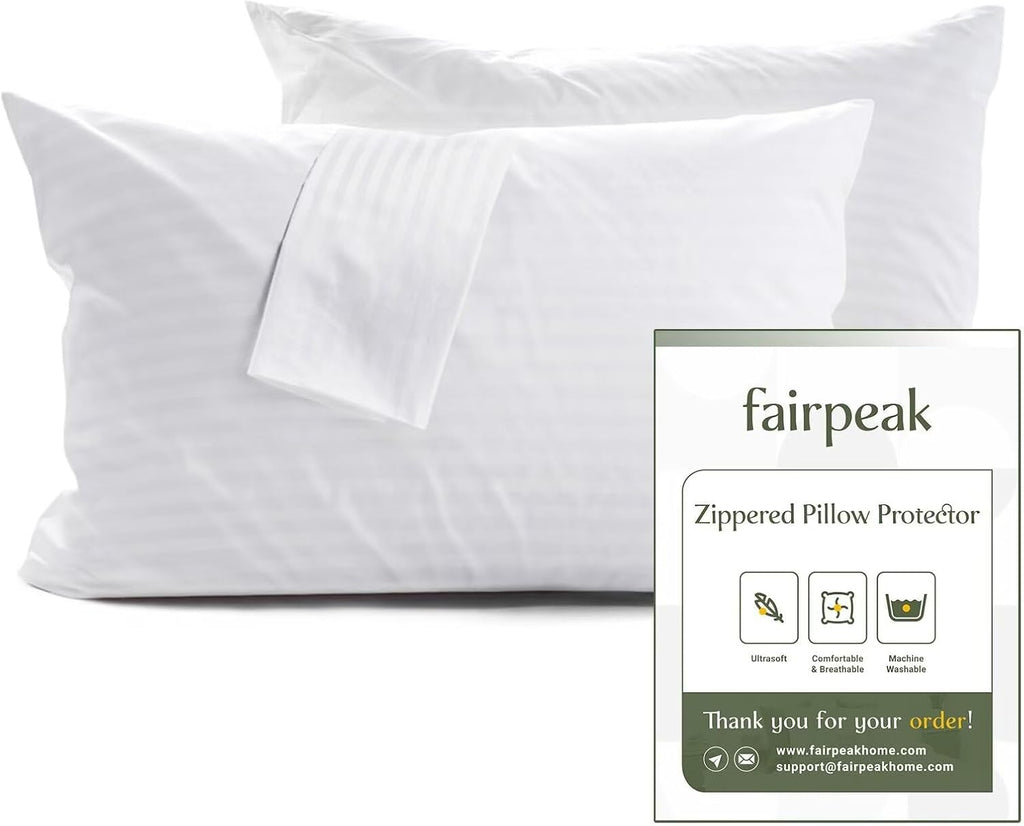 Skiennix Pillow Protectors - Oeko-TEX Certified Luxury Hotel Quality Covers | Soft, Breathable, 20 x 26" - 4 Pack