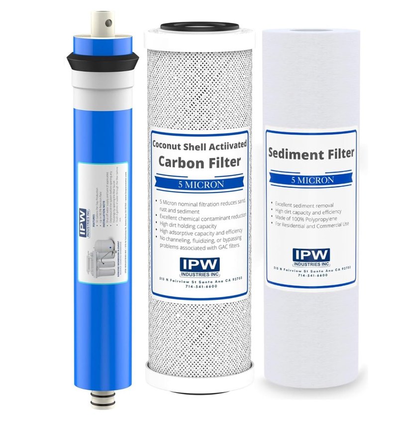 IPW Industries Inc. | Hydro Logic Stealth RO100 - Sediment & Activated Carbon Block Filter Set w/RO Membrane for Reverse Osmosis Water Filter System