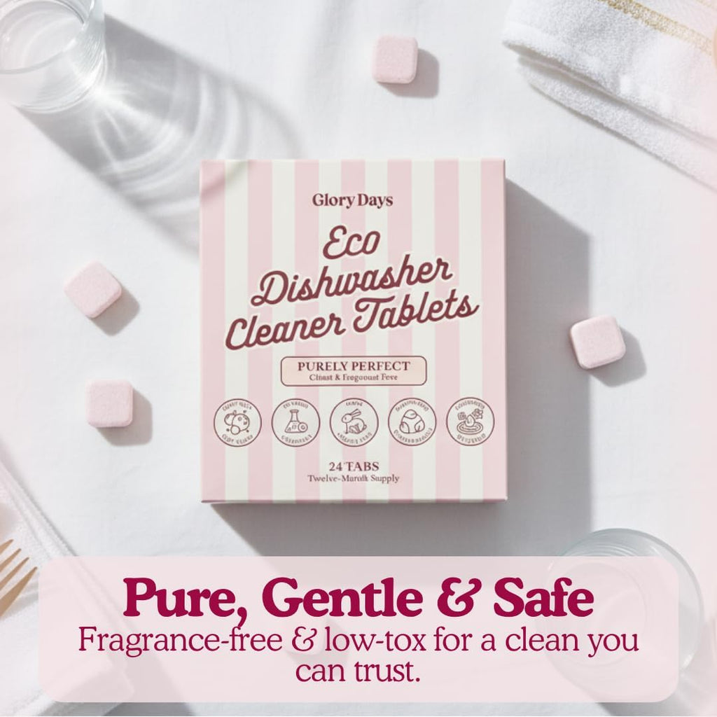 Skiennix Dishwasher Cleaner Tablets - Unscented Deep Cleaning for Limescale & Odors - 6-Month Supply