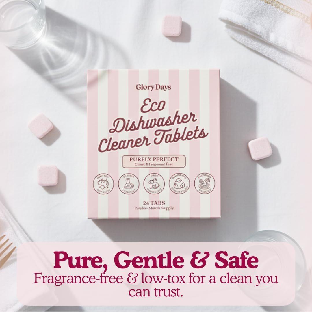 Skiennix Dishwasher Cleaner Tablets - Unscented Deep Cleaning for Limescale & Odors - 6-Month Supply