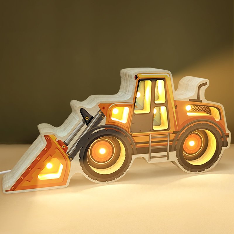 Letoiz Night Light for Kids, Wooden Loader with Led Night Light, Nursery Nightlight for Toddler Ages 3+ Boys and Girls, Cute Lamps for Birthday Gift, Christmas, New Year, Kids Room Decor, Bedroom