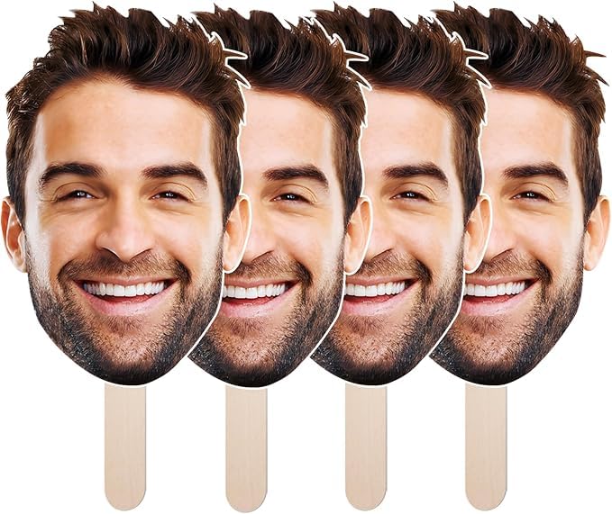 Personalized Big Head Cutout on a Stick Custom Face Party Prop