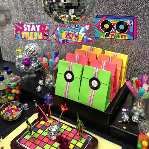 20-Piece 90s Retro Party Decorations Sign Set for Birthday Hip Hop Events
