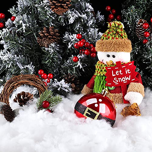Ruisita 2-Pack Christmas Fake Snow Decor - 1000g Polyester Snow Blanket for Craft & Tree 2 x 500g