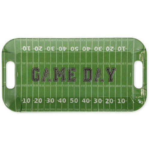 Boston International Football Tray Melamine Serving Platter with Handles, 15 x 8-Inches, Game Day