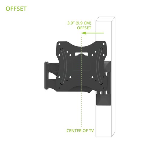 Kanto M200 Full Motion TV Wall Mount for 26" - 50" TVs | Articulating Arm with 18.6" of Extension | Up to 180° Swivel and 14° of Tilt | 4" Offset | VESA Compatible TV Bracket | Heavy-Duty Steel