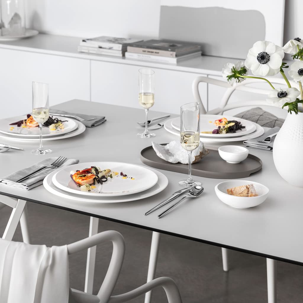 Villeroy & Boch NewMoon Individual Bowl for Delicious Desserts or Sauces, Premium Porcelain, White, Dishwasher Safe