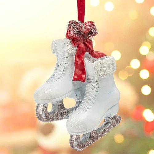 Braxio Decorative Ice Skate Christmas Ornament - 3.46 Inch Hanging Figurine for Holiday Tree