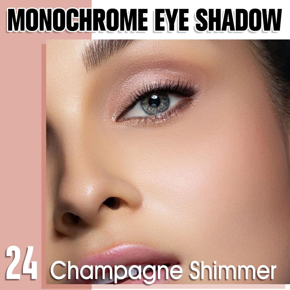 Skiennix Champagne Shimmer Cream Eyeshadow - Light Gold Metallic Glow, Crease-Proof & Vegan