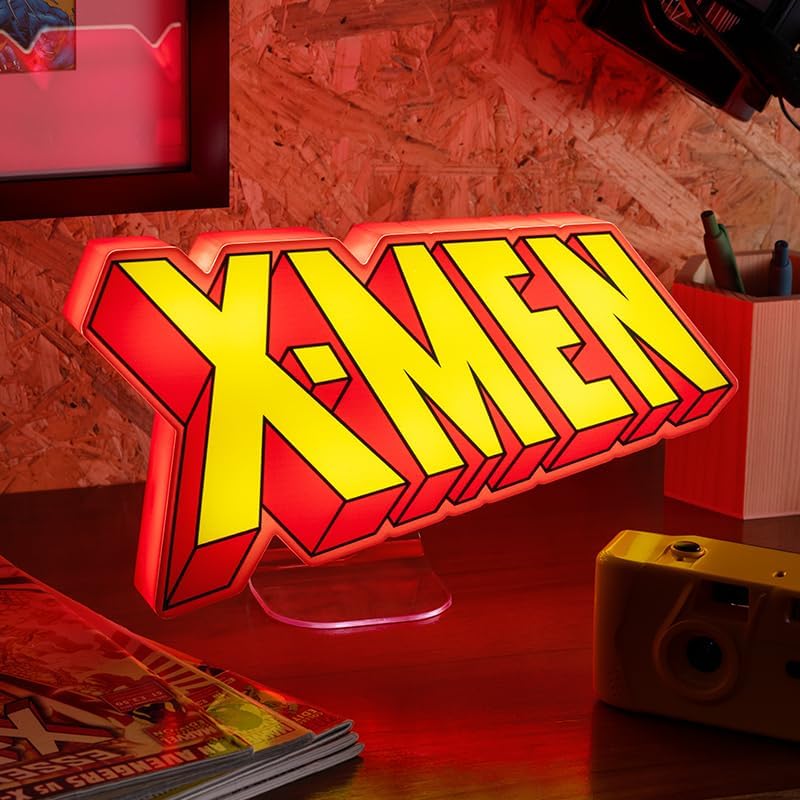 X-Men Comic Logo Light, 27cm LED Wall Mountable or Freestanding Lamp