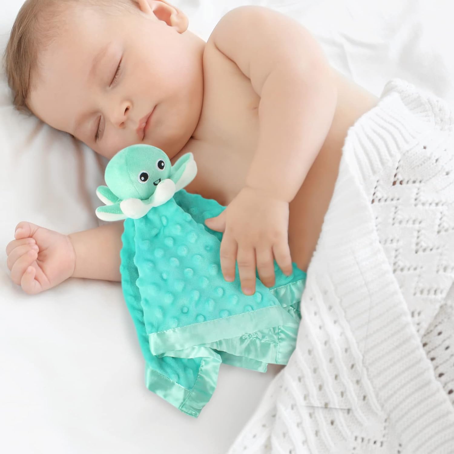 Skiennix Baby Security Blanket - Plush Octopus Lovey Toy for Newborns | Perfect Gift for Boys & Girls