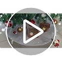 White Faux Fur Christmas Tree Skirt - Soft Plush Holiday Base Cover (36")