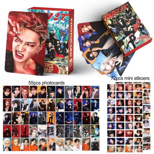127-Piece K-Pop Photo Card and Sticker Set - 55 Collectible Cards
