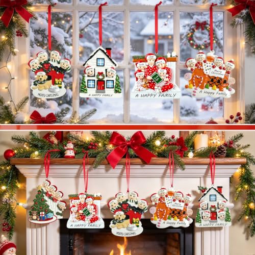 Personalized Family of 3 Christmas Ornaments, Tree Decor – TOZUJA