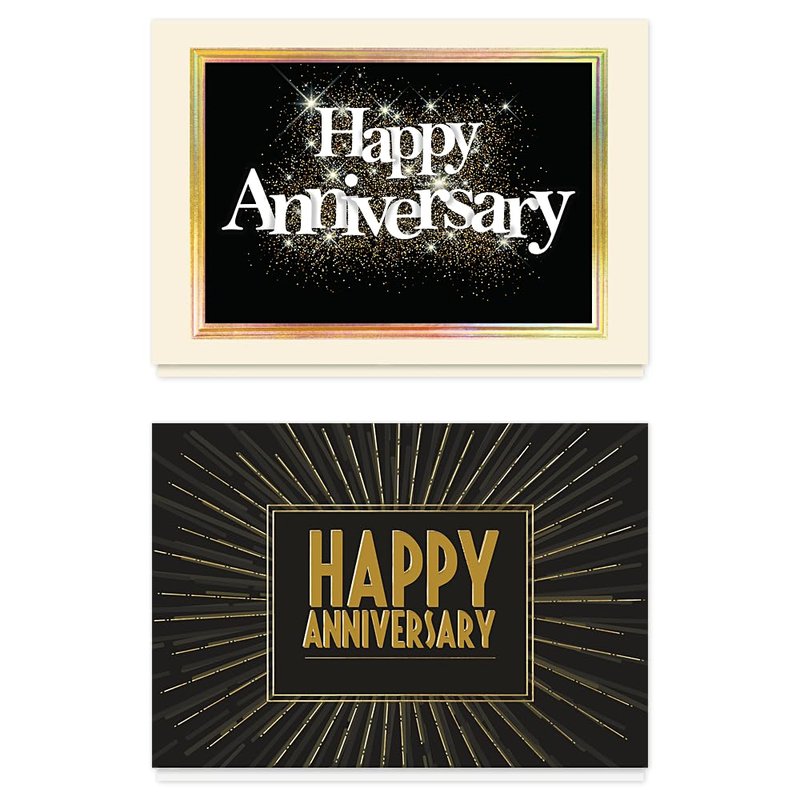 The Gallery Collection - Anniversary Cards Assortment Box (35 Cards), Foil & Embossing (Anniversary 1)