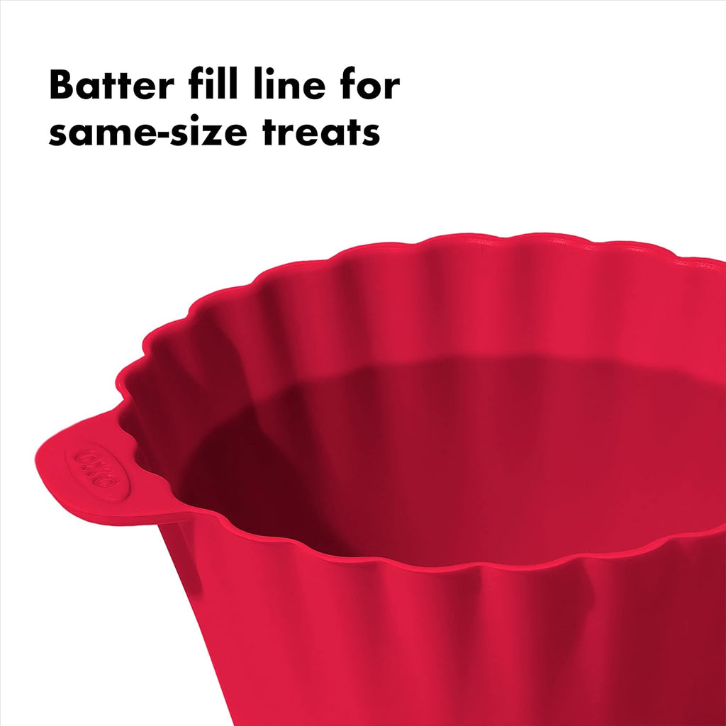 OXO Good Grips Silicone Baking Cups - Reusable, BPA-Free, Non-Stick | Pack of 12 Muffin & Cupcake Liners