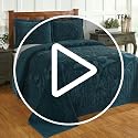 King Bedspread - 100% Cotton Chenille Bed Coverlet with Medallion Pattern, All Season Lightweight Gray Tufted Bedding