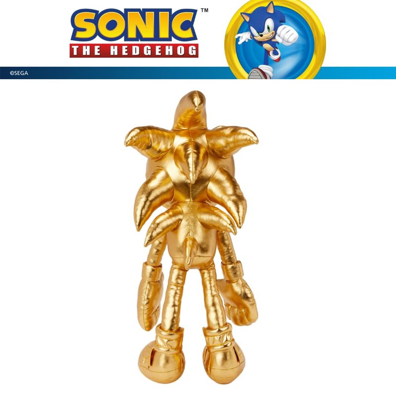 Sonic The Hedgehog Anime 24K Gold Kids Bedding Super Soft Plush Cuddle Pillow Buddy, One Size, (Officially Licensed Product)