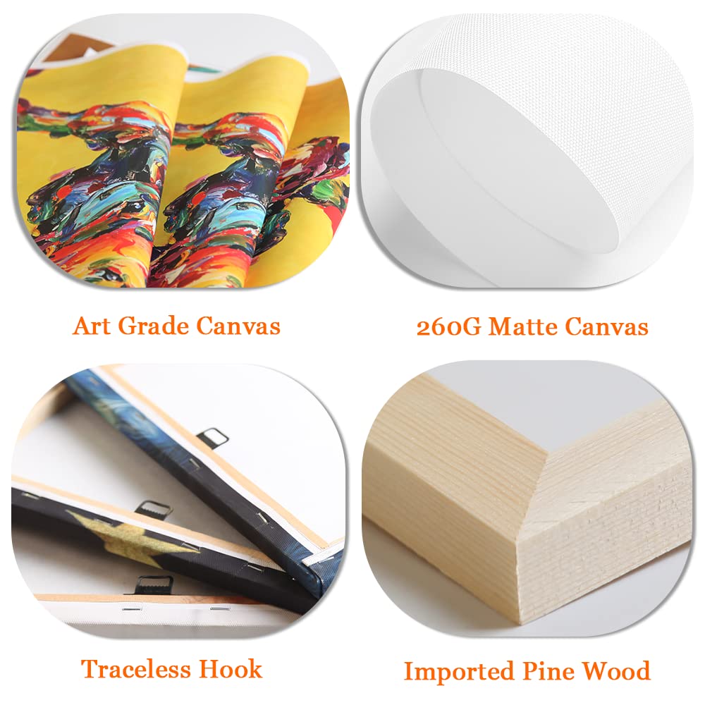 Yosemite National Park Canvas Wall Art Decor 3 Pieces Landscape Wall Art Clear Water Lake Mountain Pictures Painting Prints on Canvas Modern Decoration Stretched Framed Ready to Hang - 16"x24"x3 Panel